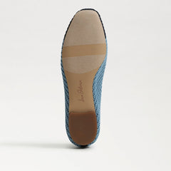 Sam Edelman Madison Blue Multi Squared Toe Slip On Casual Ballet Flats