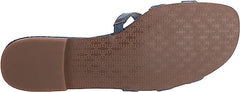Sam Edelman Bay Deep Caspian Blue Print Slide Mule Open-Toe Slip-On Sandals