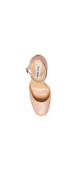 Steve Madden Bangle Blush Leather Ankle Strap Super High Platform Pump Sandals