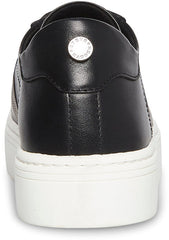 Steve Madden Swept Black Lace Up Rounded Closed Toe Platform Fashion Sneakers
