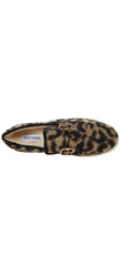 Steve Madden Paxtyn Slip-on Chain Loafers Leopard Bit Espadrille Smoking Slipper