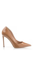 Steve Madden Vala Camel Patent Leather Pointed Toe High Stiletto Heel Pumps