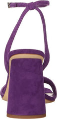 Sam Edelman Kia Royal Orchid Squared Open Toe Ankle Strap Block Heeled Sandals