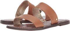 Sam Edelman Gala Slide Saddle Leather Open Toe Two Piece Flat Slip On Sandals