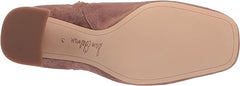 Sam Edelman Codie Praline Leather Side Zip Squared Toe Block Heel Fashion Boots