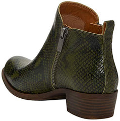 Lucky Brand Women's Basel Rifle Green Wide Width Low Cut Ankle Booties