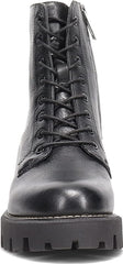 Sam Edelman Garret Black Waterproof Leather Lace Up Platform Combat Ankle Boots