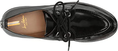 Sam Edelman Monna Black Lace Up Almond Toe Block Heel Platform Loafers