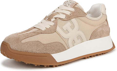 Sam Edelman Langley Tan Multi Rounded Toe Chunky Platform Low Top Sneakers