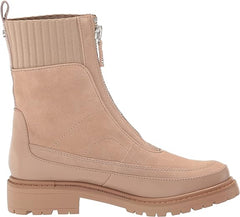 Sam Edelman Leone Sesame Chunky Block Heel Closed Toe Zipper Combat Ankle Boots