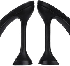 Cape Robbin Lithe Black Sexy High Spool Heel Open Squared Toe Slip On Pumps