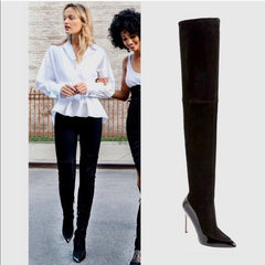 Pour La Victoire Cassie Over The Over The Knee Thigh High Pointed Dress Boots