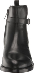 Sam Edelman Nolynn Black Leather Fashion Buckle Rounded Toe Ankle Booties
