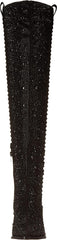 Jessica Simpson Zeana 2 Black Sparkle Over The Knee Western Pointed Toe Boots