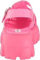 Steve Madden Echo Hot Pink Ankle Strap Chunky Platform Fisherman Sandals