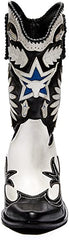 Jeffrey Campbell Texarkana Black Blue Combo Pull On Pointed Toe Mid-Calf Boots