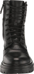 Sam Edelman Aleia Black Leather Rounded Toe Lug Sole Lace Up Combat Ankle Boots