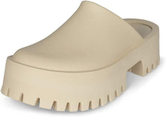 Jeffrey Campbell Clogge Taupe Fashion Slip On Chunky Platform Mule Clog Sandals