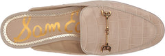 Sam Edelman Linnie French Oak Golden Accented Slip On Rounded Toe Fashion Mules