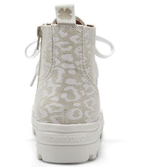 Lucky Brand Eisley Natural White Lace Up High Top Sneaker Combat Lug Sole Boots