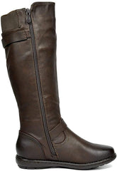DREAM PAIRS Trace Brown Wide Calf Knee High Boots Fashion Winter Boots 7