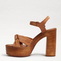 Sam Edelman Trista Saddle Open Toe Buckle Strap Knot Detail Platform Heel Sandal