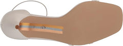 Sam Edelman Peonie Bright White Ankle Strap Open Toe Strappy Kitten Heel Sandals