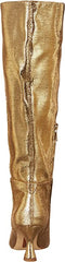 Sam Edelman Leigh Goldmine Squared Toe Spool Heel Knee High Leather Fashion Boot
