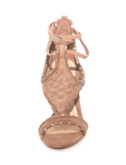 Schutz Amandinha Heeled Open Toe Sandals Saddle Brown Tan Open toe Pumps (6)