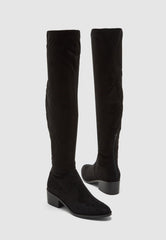 Steve Madden Women's Georgette Zipper closure Over the Knee Boot BLACK