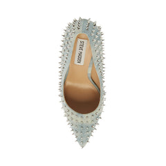 Steve Madden Vala-S Denim Fabric Stud Printed High Stiletto Pointed Toe Dress Pumps
