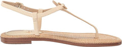Sam Edelman Gigi Modern Ivory Signet Ankle Strap Open Toe Thong Flats Sandals
