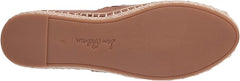 Sam Edelman Kesia Latte Leather Slip On Round Toe Espadrille Platform Flat Loafers