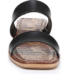 Sam Edelman Vena Black Comfort Footbed Double-Strap Slide Slide Wedge Sandal
