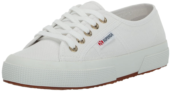 Superga 2750 Cotu White Pale Gold Fashion Lace Up Platform Classic Sneakers 9