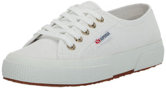Superga 2750 Cotu White Pale Gold Fashion Lace Up Platform Classic Sneakers 9