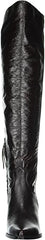 Sam Edelman Julee Dark Espresso Rounded Wedge Heeled Over The Knee Fashion Boots
