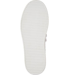 Shellys London Elder Grey Fabric Fringed Platform Double Strap Low Top Sneakers