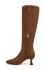 Sam Edelman Leigh 3 Toasted Coconut Pointed Toe Spooled Heel Knee High Boots