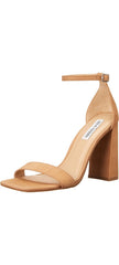 Steve Madden Tiaa Camel Nubuck Fashion Two Piece Open Toe Ankle Strap Sandals