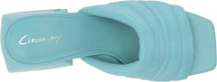Circus by Sam Edelman Marlie Calypso Blue Slip On Open Toe Block Heeled Sandals