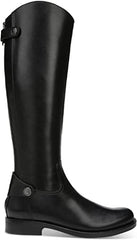 Sam Edelman Mikala Black Block Heel Rounded Toe Zipper Leather Knee High Boots