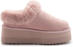 Athletic Slippers Dusty Pink Fashion Slip On Rounded Toe Platform Slippers 9
