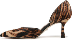 Sam Edelman Victoria Tiger Brown Multi Slip On Pointed Toe Stiletto Heeled Pumps