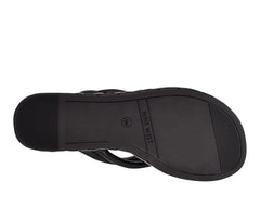 Nine West Newya Black Slip On Rounded Open Toe Platform Wedge Heeled Sandals