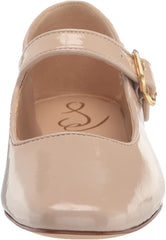 Sam Edelman Michaela Mary Jane Chai Latte Pull On Buckle Ankle Strap Flats Shoes