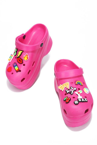 Cape Robbin Gardener-2 Platform Clogs Fashion Comfortable Slippers PINK