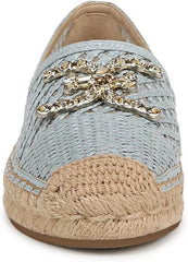 Sam Edelman Khiara Light Robin Egg Blue Cap Toe Espadrille Woven Flat Loafers