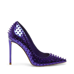 Steve Madden Vala-S Purple Stud Printed High Stiletto Pointed Toe Dress Pumps