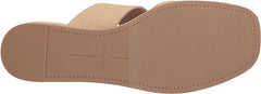 Dolce Vita Perris Natural Raffia Slip On Buckle Detailed Strappy Flats Sandals